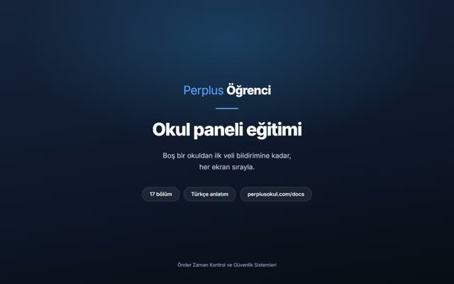 Eğitim videosunun ilk karesi